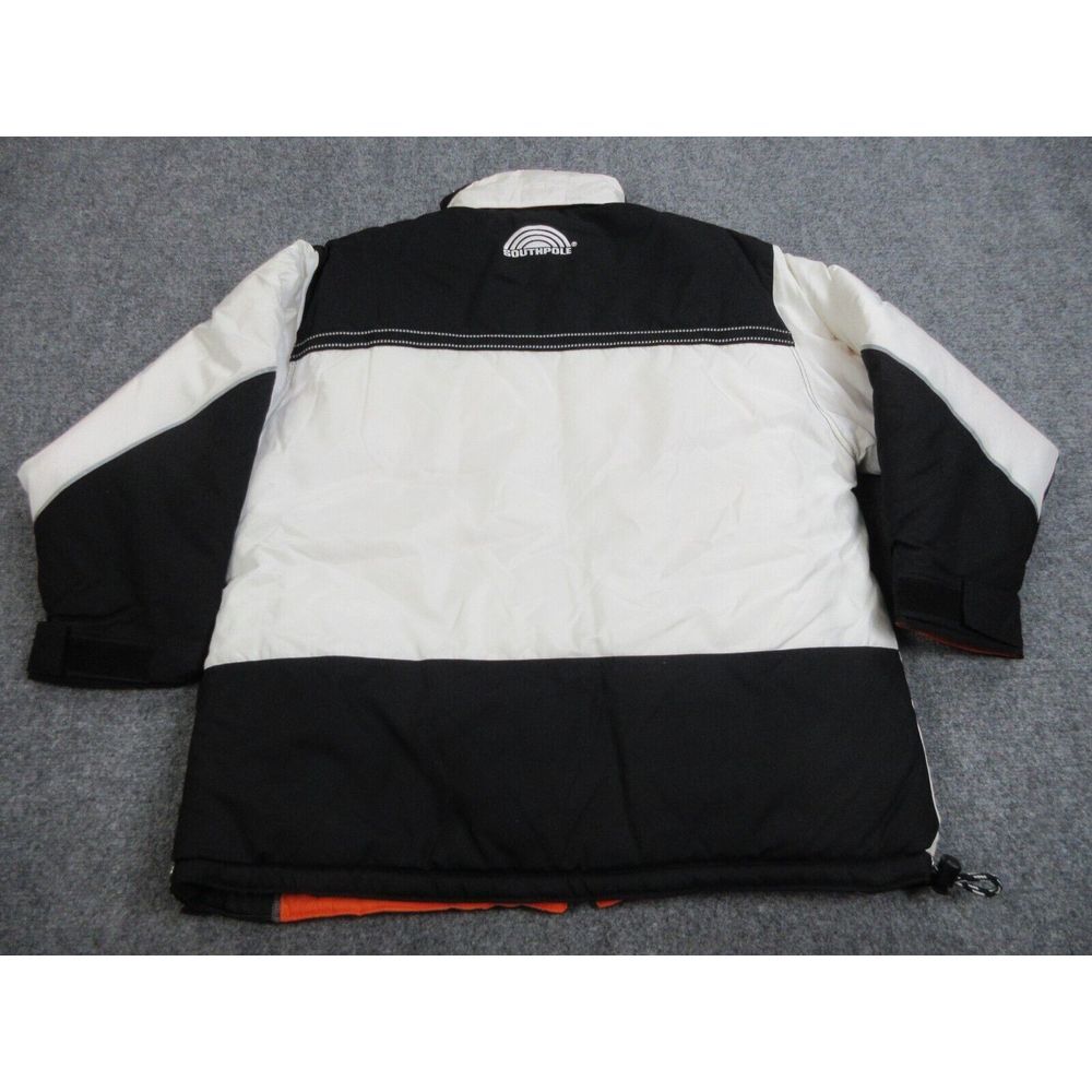 VINTAGE Southpole Jacket Mens Extra Large White Reversible Y2K Puffer Coat NEW - Picture 12 of 16